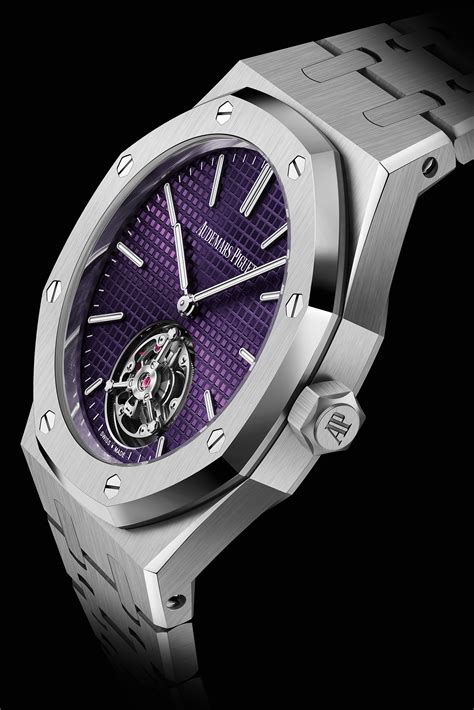 audemars piguet purple frosted|37mm purple flying tourbillon.